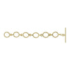 Gold or silver Magdalena necklace extender with twisted rope oval links and a toggle clasp.
