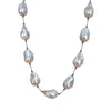 Margo Morrison Grey Baroque Pearl, Swarovski Crystal Necklace-Margo Morrison-Swag Designer Jewelry