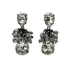 Midnight Lace crystal earrings: Sparkling teardrop & cluster design.