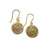 Gold Mini Cathedral Hook Earrings with Intricate Design