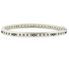 Mini Stud Bezel Stone Hinged Bangle: Silver hinged bangle with pave diamonds and bezel-set stones.