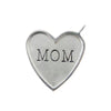 Silver heart-shaped Mom pendant necklace.