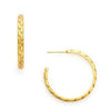 Gold Monterey textured hoop earrings