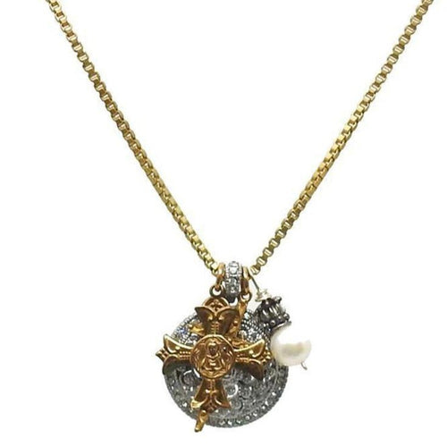 Multi Cross Necklace-Andrea Barnett-Swag Designer Jewelry
