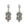 Silver Navette earrings featuring marquise-shaped crystals for elegant style.
