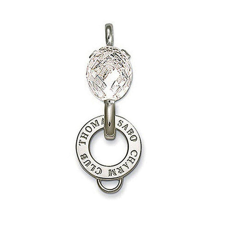 Thomas Sabo Charm Club Oval Crystal Charm Carrier Necklace