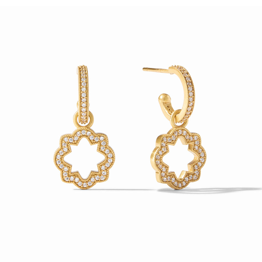 Odette Hoop & Charm Earring-Julie Vos-Swag Designer Jewelry