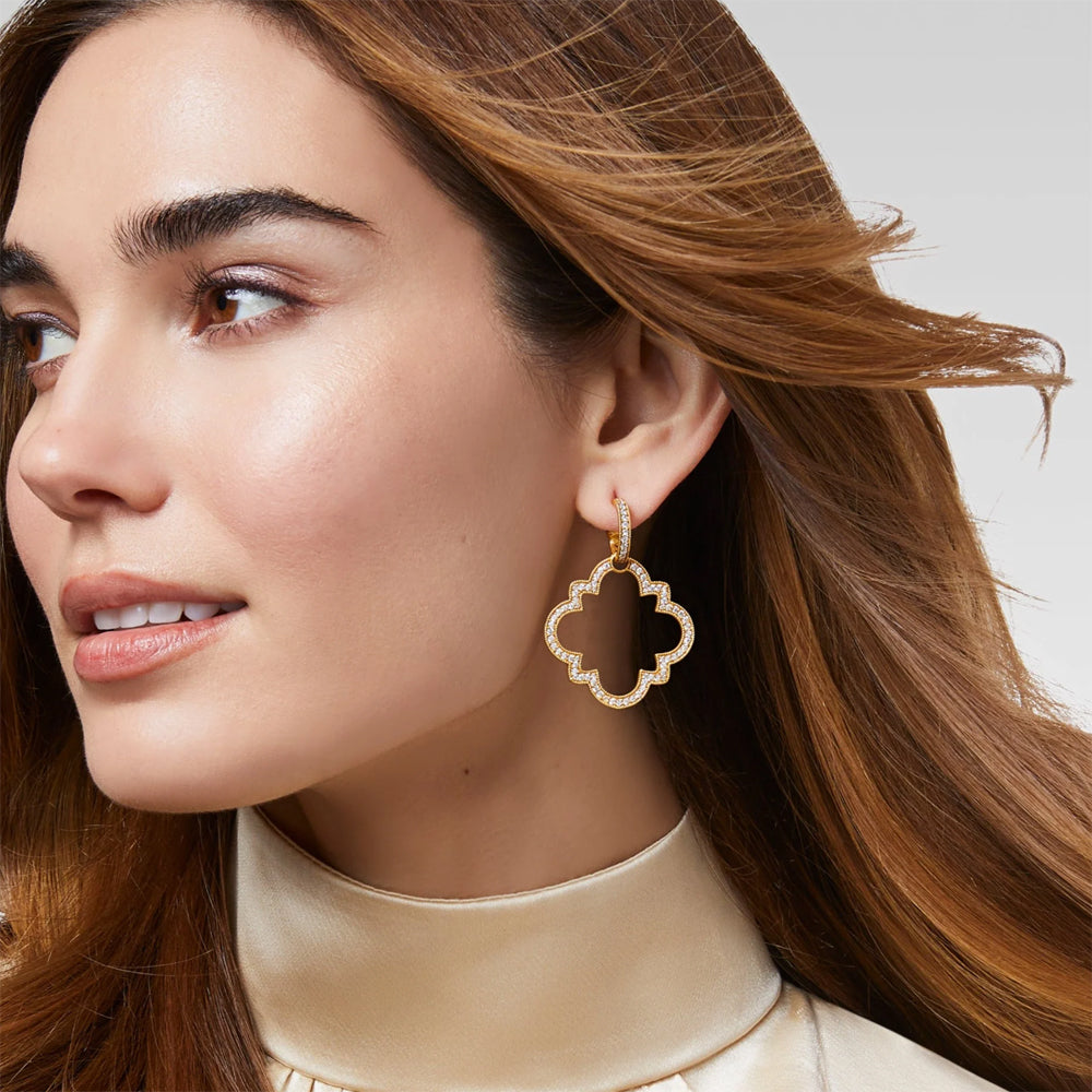 Odette Statement Hoop & Charm Earring-Julie Vos-Swag Designer Jewelry