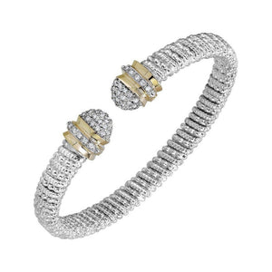 Open Bracelet Gold and Diamond Tips-23090D06F-Vahan-Swag Designer Jewelry