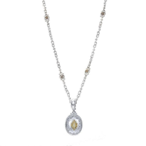 Oval Diamond Pendant on chain-Gabriel & Co-Swag Designer Jewelry