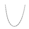 Oxidized large oval link sterling silver chain necklace