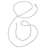 Oxidized silver long necklace with 18k gold and turquoise accents.