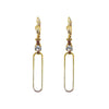Paperclip Earring with Crystal Accents-La Vie Parisienne-Swag Designer Jewelry