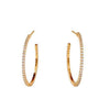 Gold Paris Hoops earrings with sparkling cubic zirconia accents.