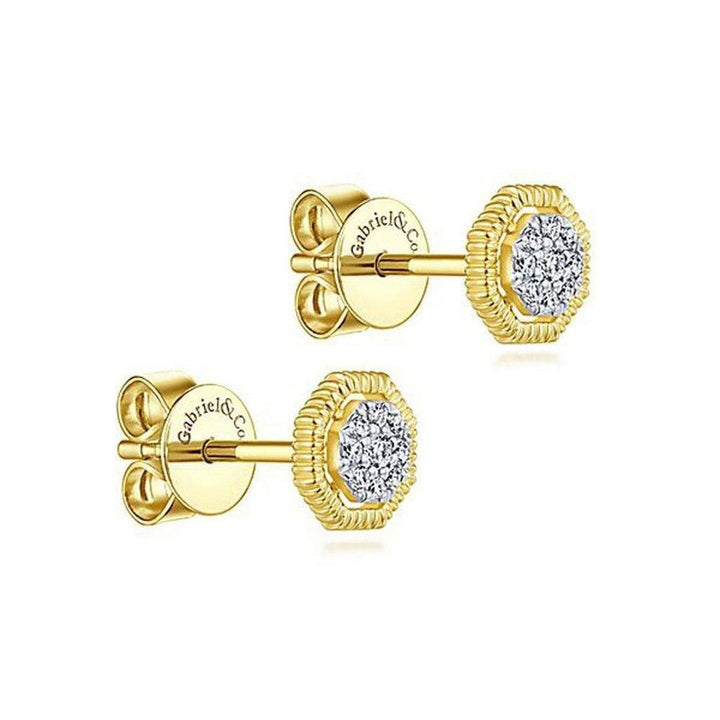 Pave Diamond Studs-Gabriel & Co-Swag Designer Jewelry