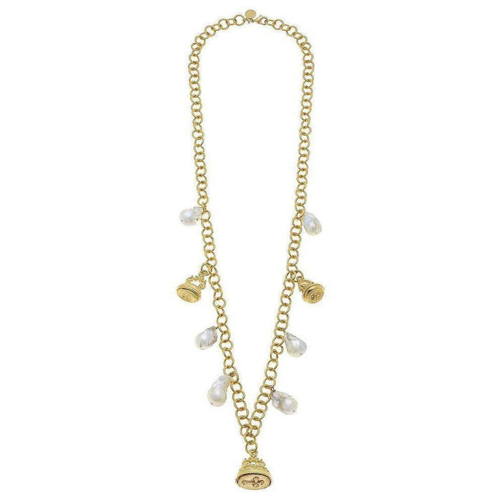 Pendant Necklace with charms-Susan Shaw-Swag Designer Jewelry
