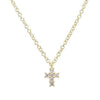 Petite Cross Necklace Yellow Gold-Meira T-Swag Designer Jewelry