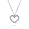 Petite Diamond Heart Necklace-Gabriel & Co-Swag Designer Jewelry