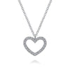 Petite Diamond Heart Necklace-Gabriel & Co-Swag Designer Jewelry