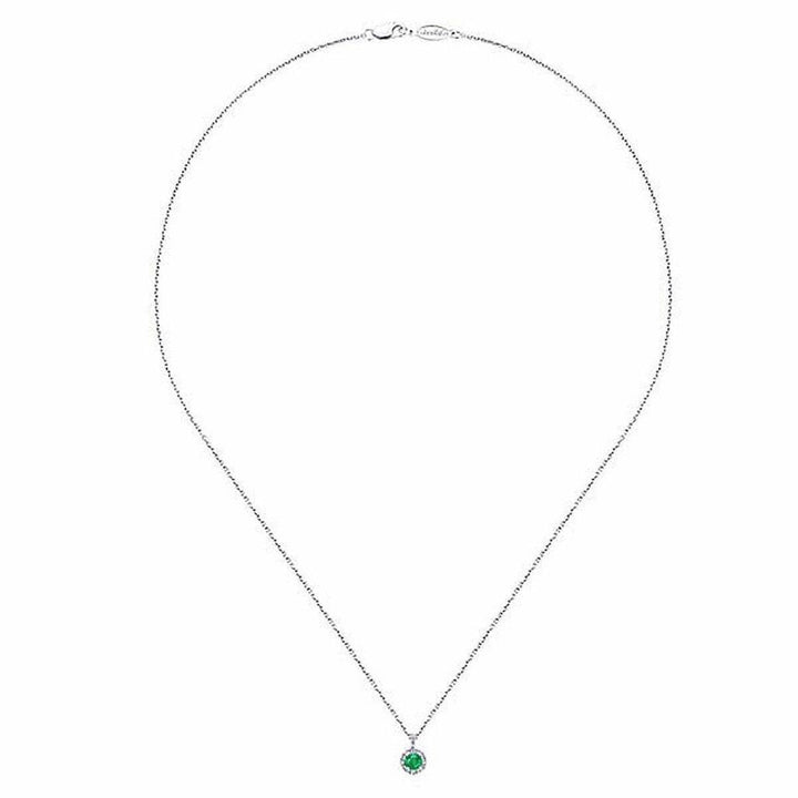 Petite Emerald Pendant-Gabriel & Co-Swag Designer Jewelry