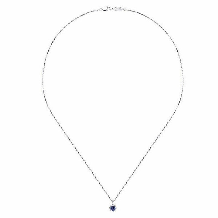 Petite Sapphire Pendant-Gabriel & Co-Swag Designer Jewelry