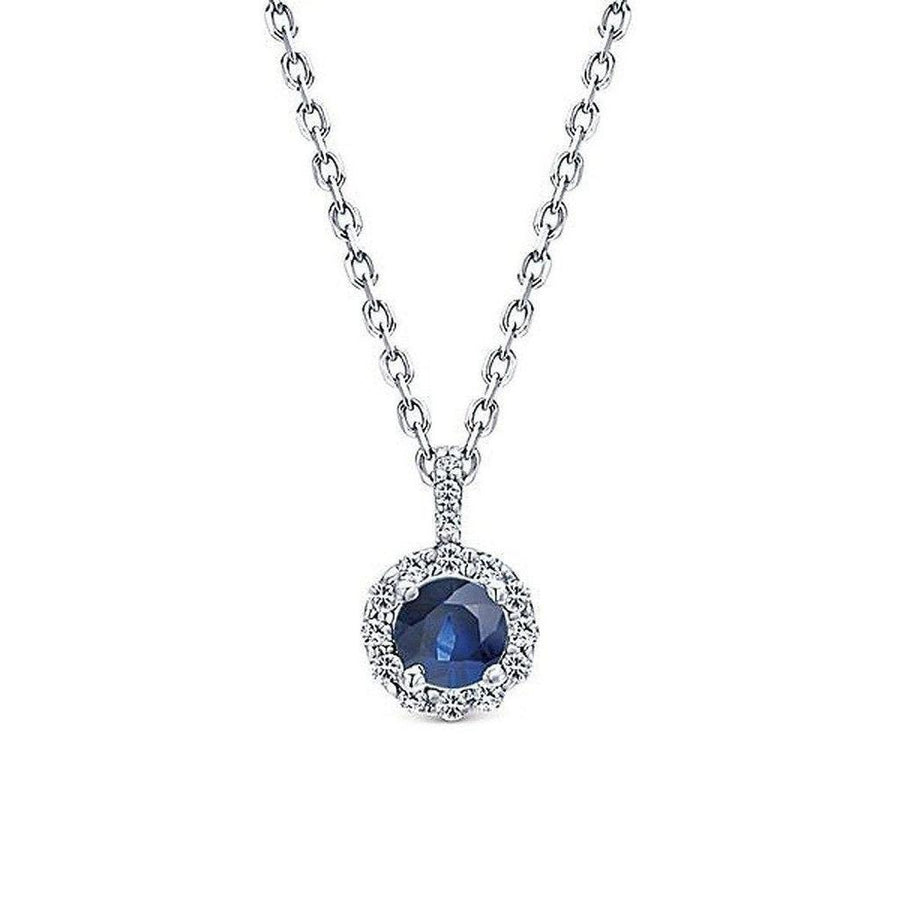 Petite Sapphire Pendant-Gabriel & Co-Swag Designer Jewelry