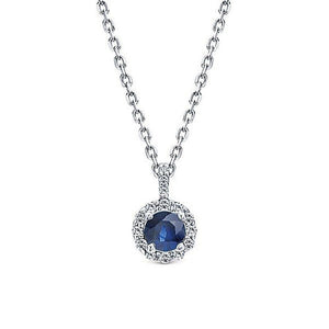 Petite Sapphire Pendant-Gabriel & Co-Swag Designer Jewelry