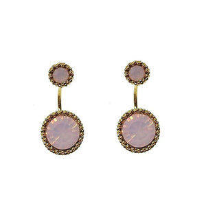 Pink Opal Crystal Earrings-Swag Designer Jewelry-Swag Designer Jewelry