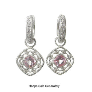 Pink Topaz Earring Charms-Jude Frances-Swag Designer Jewelry