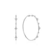 Quatrefoil Classic Diamond Hoops 1.5" Dia-Gabriel & Co-Swag Designer Jewelry