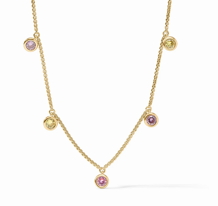 Rainbow Delicate Charm Necklace-Julie Vos-Swag Designer Jewelry