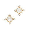 Rainbow Moonstone Stud Earrings-Liven Co-Swag Designer Jewelry