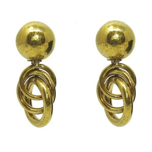 Ring Drop Clip Earrings-Vaubel Designs-Swag Designer Jewelry