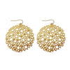 Round Open Honeycomb Earrings in Gold-Susan Shaw-Swag Designer Jewelry