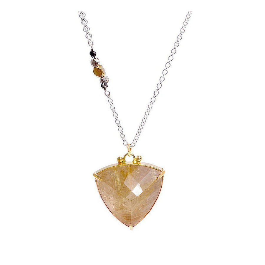 Rutilated Quartz Pyramid Necklace-Emily Amey-Swag Designer Jewelry