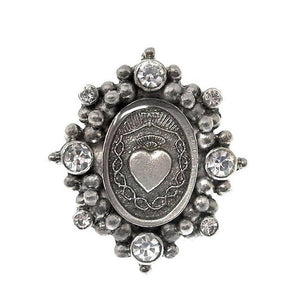 Sacred Heart Oval Ring-Virgins Saints and Angels-Swag Designer Jewelry