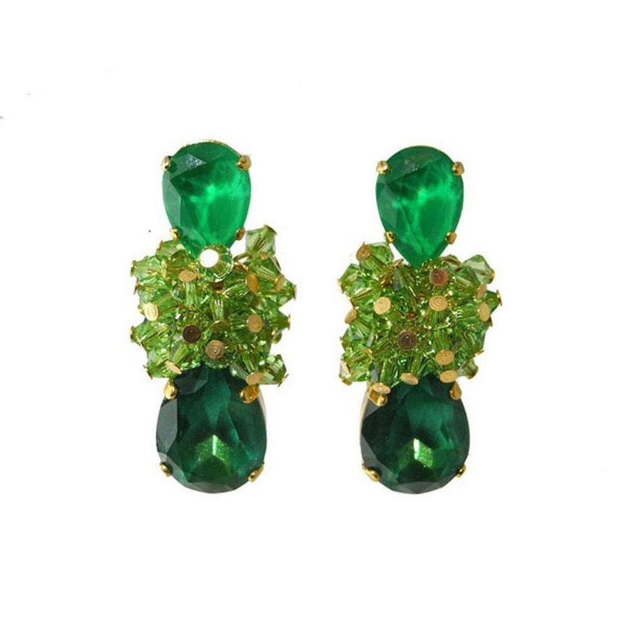 Safari Green Earrings-Erickson Beamon-Swag Designer Jewelry