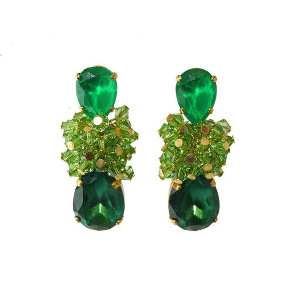 Safari Green Earrings-Erickson Beamon-Swag Designer Jewelry