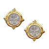 Saint Benedict Coin Post Earrings-Susan Shaw-Swag Designer Jewelry