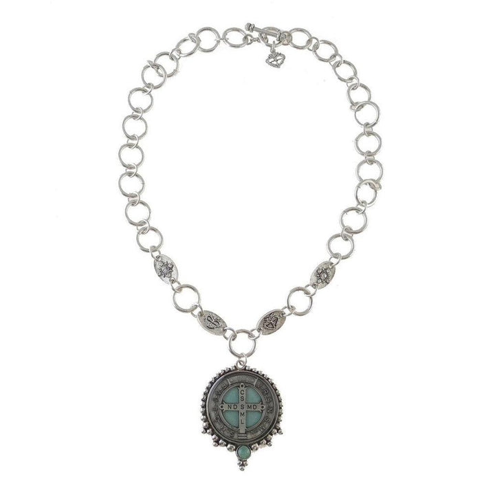San Benito Grande Necklace-Virgins Saints and Angels-Swag Designer Jewelry