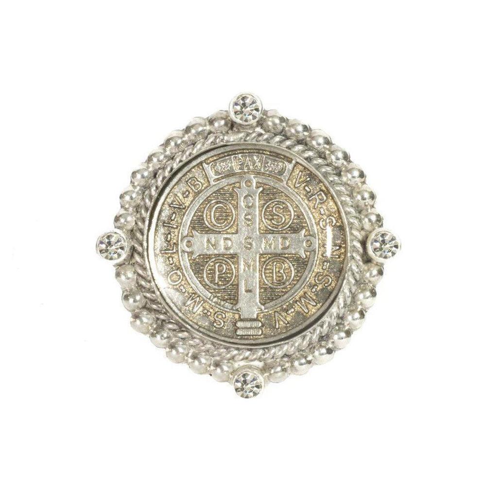 Virgins Saints and Angels San Benito Grande Ring Silver Size