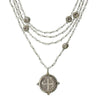 San Benito Magdalena in Clear Crystals-Virgins Saints and Angels-Swag Designer Jewelry