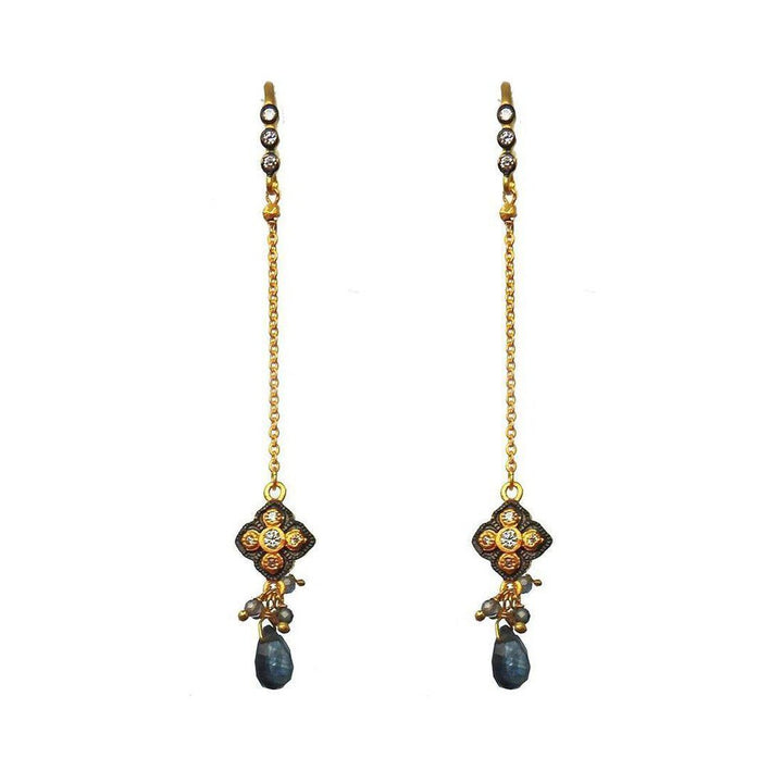 Semi Precious Gemstones Dangle Earrings-Swag Designer Jewelry-Swag Designer Jewelry
