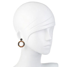 Silk Ombre Beige Hoop Earrings-Suzanna Dai-Swag Designer Jewelry