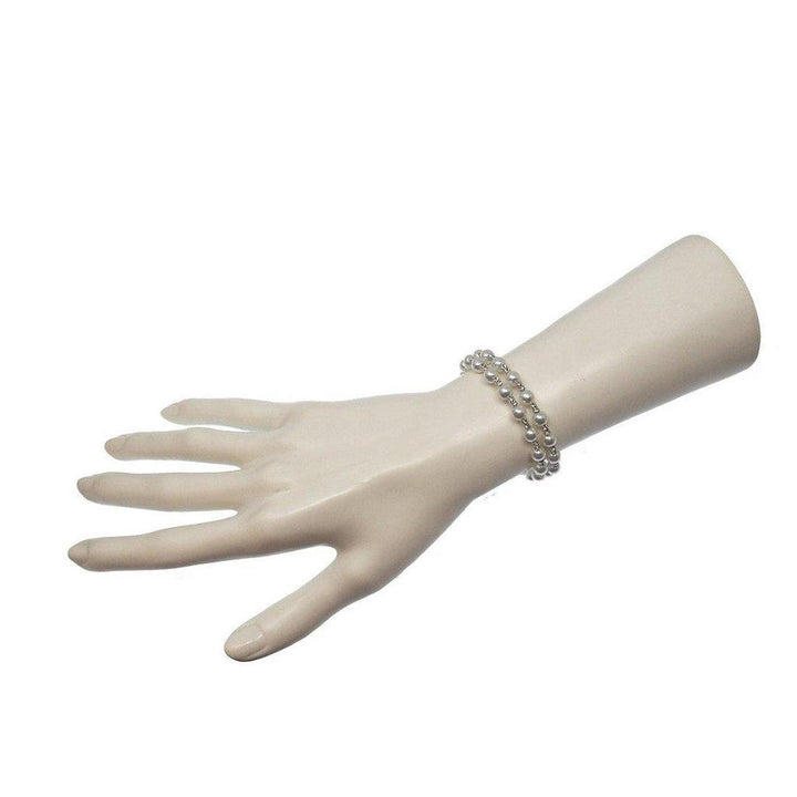 Silver Peral Crystal Cuff-Swag Designer Jewelry-Swag Designer Jewelry