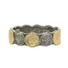 Single Row Coin Hinged Bangle Bracelet-Tat2 Designs-Swag Designer Jewelry