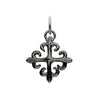 Small Sterling Silver Fleur de Lis Cross-Erica Molinari-Swag Designer Jewelry