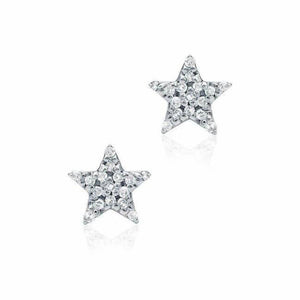 Star Pave Diamond Stud Earrings-Liven Co-Swag Designer Jewelry