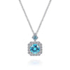 Swiss Blue Topaz Necklace-Gabriel & Co-Swag Designer Jewelry