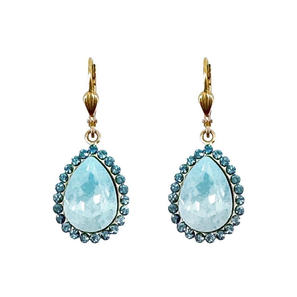 Teardrop Earrings in Blue Crystal-La Vie Parisienne-Swag Designer Jewelry